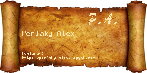 Perlaky Alex névjegykártya